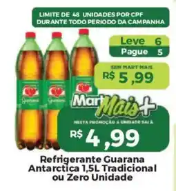 Mart Minas Refrigerante Guaraná Antarctica 1,5L Tradicional ou Zero Unidade oferta