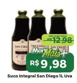 Mart Minas Suco integral san diego 1l uva oferta