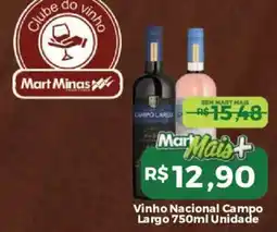 Mart Minas Vinho Nacional Campo Largo oferta