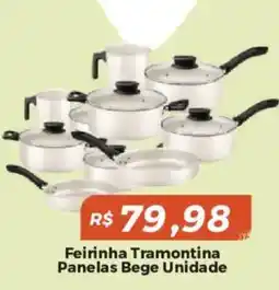 Mart Minas Feirinha Tramontina Panelas Bege Unidade oferta