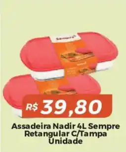 Mart Minas Assadeira nadir 4l sempre retangular c/tampa oferta