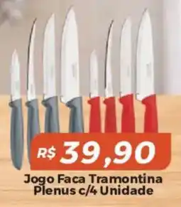 Mart Minas Jogo faca tramontina plenus c/4 unidade oferta
