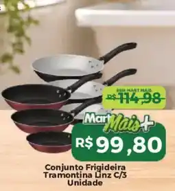 Mart Minas Conjunto frigideira tramontina linz c/3 unidade oferta