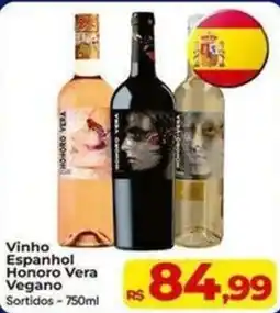 Rebouças Supermercados Vinho Espanhol Honoro Vera Vegano oferta