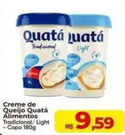 Rebouças Supermercados Creme de Queijo Quatá Alimentos Tradicional/ Light oferta
