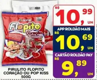 Pirulito flopito coração ou pop kiss