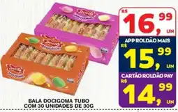 Roldão Bala docigoma tubo oferta