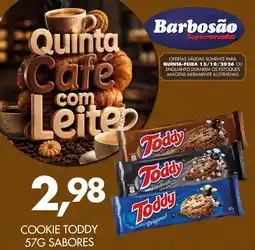 Barbosão Extra Supermercados Cookie toddy sabores oferta