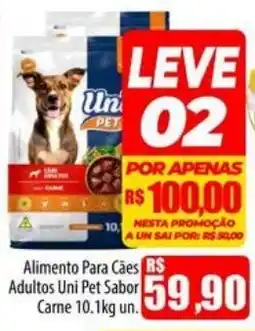 Proença Supermercados Alimento Para Cães Adultos Uni Pet Sabor Carne oferta