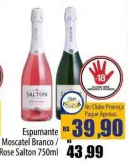 Proença Supermercados Espumante Moscatel Branco / Rose Salton 750ml oferta