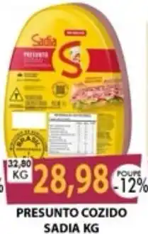 Santa Cruz Supermercados Presunto cozido sadia kg oferta
