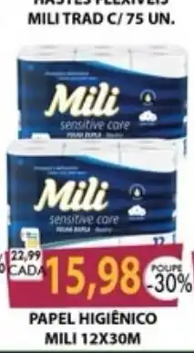 Santa Cruz Supermercados papel higiênico mili oferta