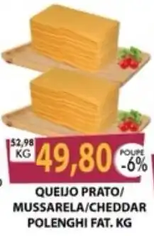 Santa Cruz Supermercados queijo prato/ mussarela/cheddar oferta