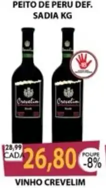 Santa Cruz Supermercados vinho crevelim oferta