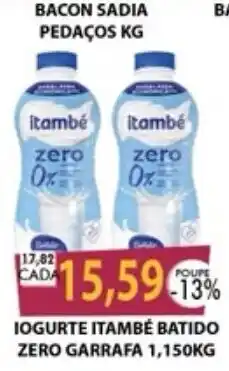 Santa Cruz Supermercados Iogurte itambé batido zero garrafa oferta