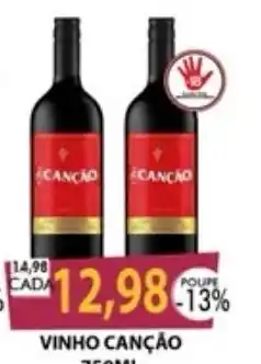 Santa Cruz Supermercados vinho canção oferta