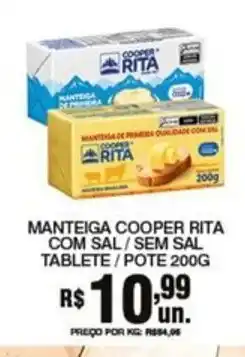 Supermercados Alvorada Manteiga cooper rita com sal / sem sal oferta