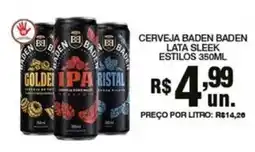 Supermercados Alvorada Cerveja baden baden lata sleek estilos 350ml oferta