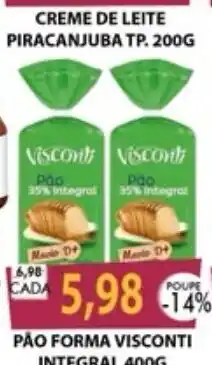 Santa Cruz Supermercados Pão forma visconti integral oferta
