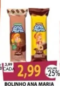 Santa Cruz Supermercados bolinho ana maria oferta