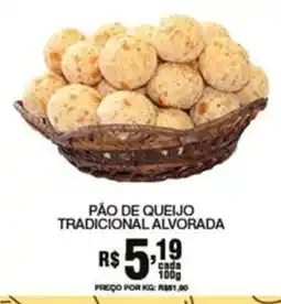 Supermercados Alvorada Pão de queijo tradicional alvorada oferta
