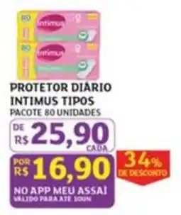 Assaí Atacadista protetor diário intimus tipos oferta