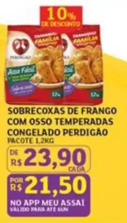 Assaí Atacadista sobrecostas de frango com osso temperadas congelado perdigão oferta