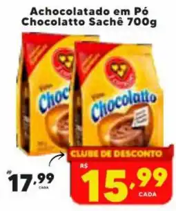 Nidobox Achocolatado em pó chocolatto sachê oferta