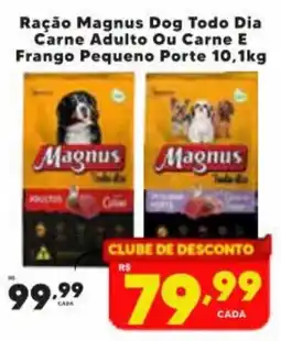 Nidobox Ração magnus dog todo dia carne adulto ou carne e frango pequeno porte oferta
