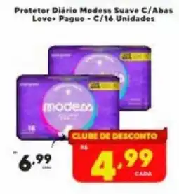 Nidobox Protetor Diário Modess Suave C/Abas oferta
