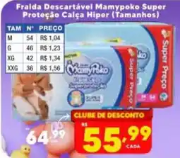 Nidobox Fralda descartável mamypoko super proteção calça hiper oferta