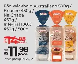Super Luna Pão Wickbold Australiano / Brioche / Na Chapa / Integral 100% oferta