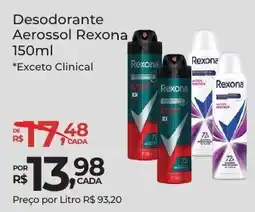 Super Luna Desodorante Aerossol Rexona 150ml oferta