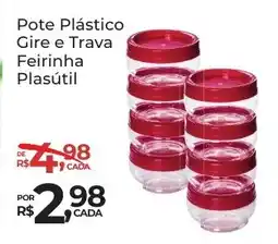 Super Luna Pote Plástico Gire e Trava Feirinha Plasútil oferta
