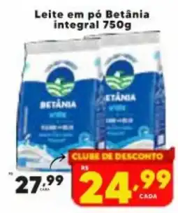 Nidobox Leite em pó Betânia integral oferta