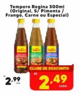 Nidobox Tempero regina 500ml (original, s/ pimenta / frango, carne ou especial) oferta