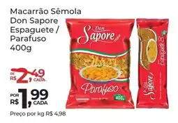 Super Luna Macarrão Sêmola Don Sapore Espaguete / Parafuso oferta