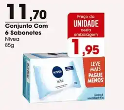 Zaffari Conjunto com 6 sabonetes nivea leite oferta