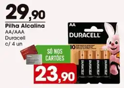 Zaffari Pilha Alcalina AA/AAA Duracell oferta
