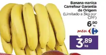 Banana-nanica Carrefour Garantia de Origem