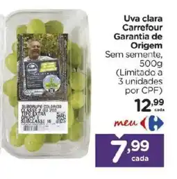 Carrefour Uva clara Carrefour Garantia de Origem oferta