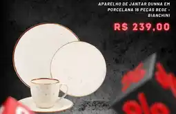 Ferreira Costa Aparelho de jantar dunna em porcelana 16 peças bege- bianchini oferta