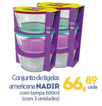 Conjunto de tigelas americana NADIR