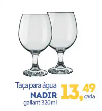 Taça para água nadir
