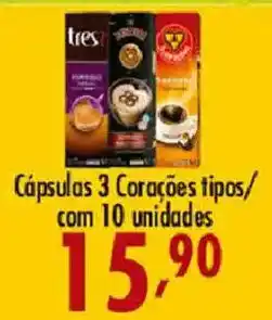 Confiança Supermercados Cápsulas 3 Corações tipos oferta
