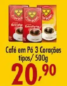 Confiança Supermercados Café em Pó 3 Corações oferta