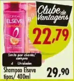 Confiança Supermercados Shampoo Elseve tipos oferta