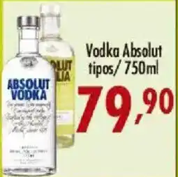 Confiança Supermercados Vodka absolut tipos oferta