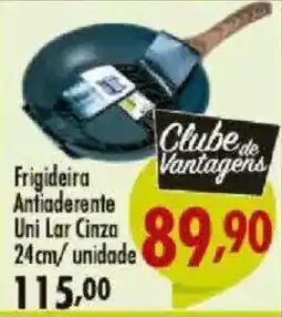 Confiança Supermercados Frigideira Antiaderente Uni Lar Cinza oferta