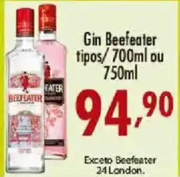 Confiança Supermercados Gin Beefeater oferta